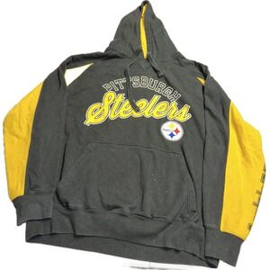 Pittsburgh Steelers 2XL Hoodie Sweatshirt Black Yellow Hands High NFL Football